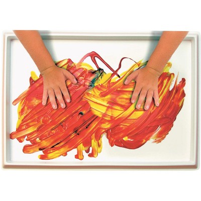 Roylco Fingerpaint No-Mess Paint and Play Tray, 12 x 18 Inches, White