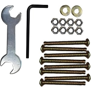 Kings Brand Furniture Bed Frame Hardware Set - Heavy Duty Screws, Bolts, Washers for Metal Bed Frame - 42 Pcs - 1 of 4