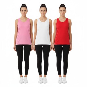 Women's Tank Top Racerback Versatile & Soft 3 Pack - 1 of 4