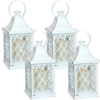 Sunnydaze Decor Yorktown Grey Battery-Powered 10 in. LED Candle Indoor  Lantern (4-Pack) FOR-360-4PK - The Home Depot