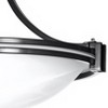Possini Euro Design Deco Modern Ceiling Light Semi Flush Mount Fixture 16" Wide Oil Rubbed Bronze 2-Light Marbleized Glass Bowl for Bedroom Kitchen - 3 of 4