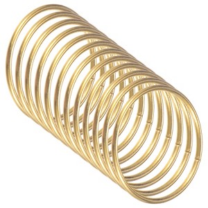 Unique Bargains Metal Electroplating Macrame Crafting Crafts Hoop 12 Pcs - 1 of 4