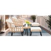 Anybear 5PC Yellow-Beige Wicker Rattan Table and Chairs Set with Ottoman Patio Bistro Set - 3 of 4