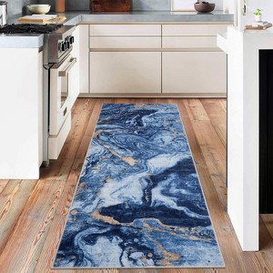 Area Rug Soft Modern Abstract Boho Washable Large Machine Rug Non-Slip Low Pile Carpets for Bedroom Entryway Office Dining Table - 1 of 4
