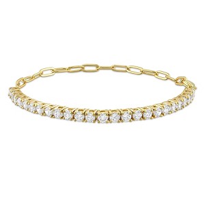 EVERLY JEWELRY |Cubic Zirconia Tennis Bracelet in Brass - Multiple Gemstone and Metal Color Options. - 1 of 4