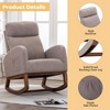 NicBex Linen Fabric Glider Rocking Chair,Upholstered Nursery Rocking Chairs with High Backrest,Modern Rocking Chair,Nursing Chair for Bedroom - 4 of 4
