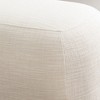 KINWELL Linen Blend Upholstered Ottoman Footrest, Textured Weave Entryway Footstool, Set of 2 - 3 of 4