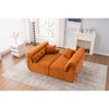 4-Seater Wood Grain Chenille Full Sponge Compression Sofa with 2 Pillows and Deep Seat Comfort - 2 of 4