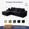 MAXYOYO L-Shaped Sectional Sofa with Convertible Ottoman, Cloud Boneless Modular Couch - 2 of 4
