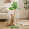 ELJGET Cat Scratching Post 33 Inch Tall Sisal Cat Scratcher with Stable Base and Hanging Ball Toy for Indoor Cats to Scratch and Stretch - 2 of 4