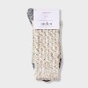 Women's Space Dye Ribbed Super Soft Crew Boot Socks - Auden™ Ivory 4-10 - 2 of 3