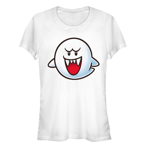 Juniors Womens Nintendo Mario Boo Ghost Smile T-Shirt - image 1 of 3