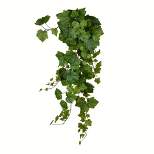 Vickerman Artificial Green Grape Leaf Ivy Hanging Bush