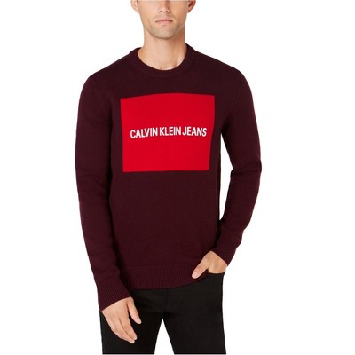 Calvin Klein Mens Logo Pullover Sweater
