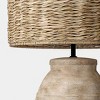 24"x13" Large Ceramic Table Lamp with Woven Shade Sandstone - Threshold™ - 4 of 4
