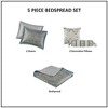 Grungis 5 Piece Cotton Queen Jacquard Bedding Bedspread Sets with Throw Pillows,Bedspread Sheets Set for Bedroom - 3 of 4
