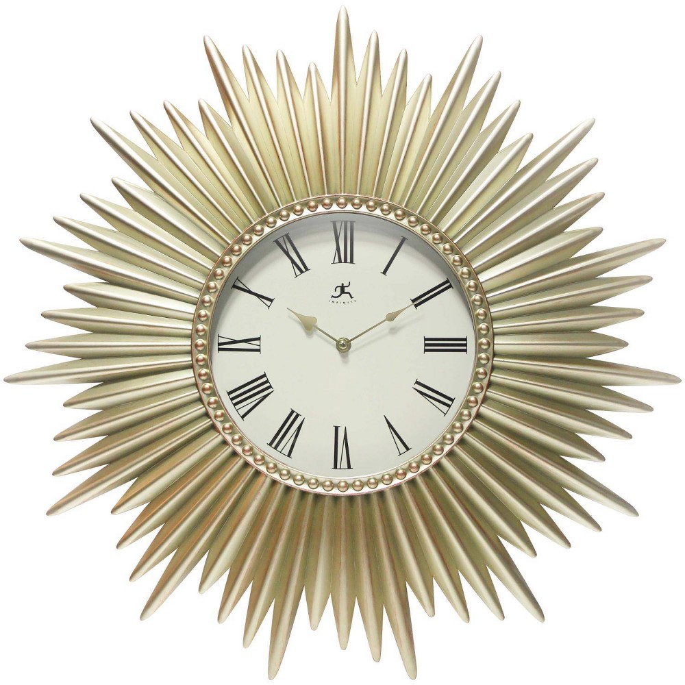 Photos - Wall Clock 24" Sunburst  Gold - Infinity Instruments