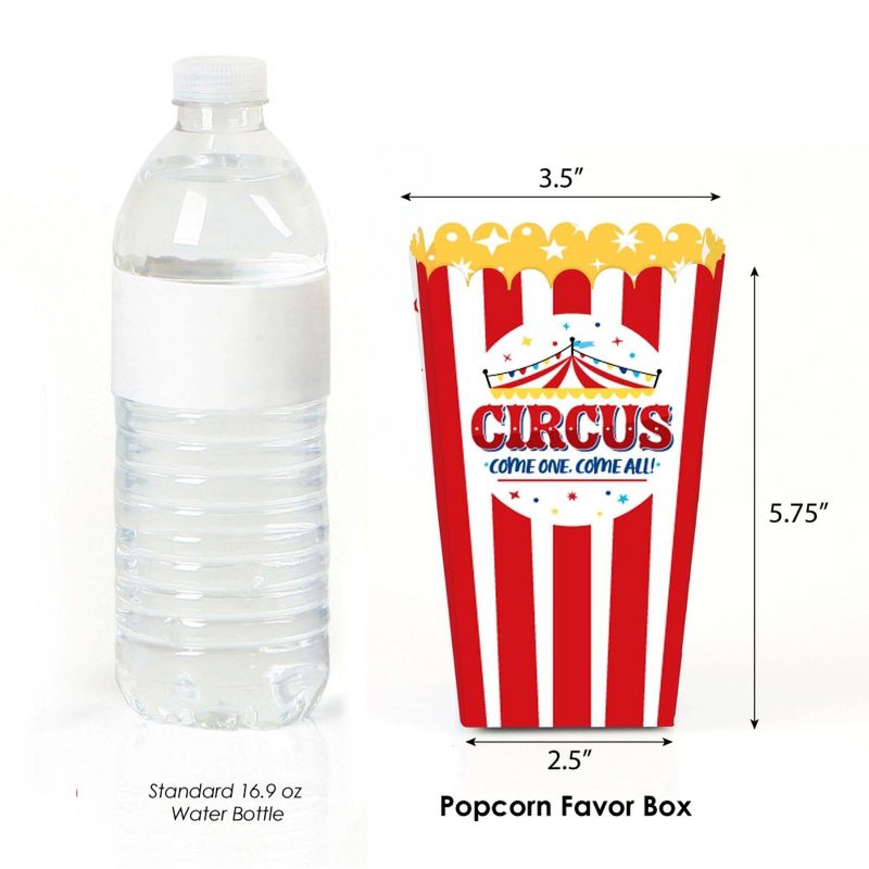 Big Dot of Happiness Carnival - Step Right Up Circus - Carnival Themed Favor Popcorn Treat Boxes - Set of 12, 2 of 6