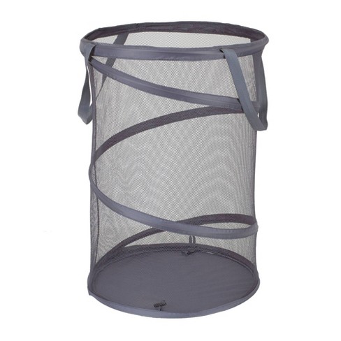 Scrunchable Round Laundry Hamper Green Stitch Grid - Brightroom™ : Target