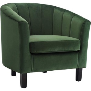 Modway Prospect Channel Tufted Performance Velvet Armchair Emerald - 1 of 3