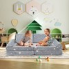 Safstar 8PCS Modular Kids Play Couch w/Handles Machine Washable Covers for Building Fort - 3 of 4