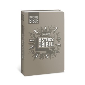 The NIV Action Study Bible, Leathersoft, Gray, Full Color - (Action Bible) by  David C Cook (Leather Bound) - 1 of 1