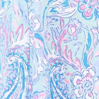 light aqua paisley