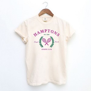 Simply Sage Market Women's Hamptons Sports Tennis Club Short Sleeve Garment Dyed Tee - 1 of 2