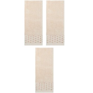 REGALWOVEN 3 Pack Embroidery Pattern Cotton Hand Towels for Bathroom, Kitchen 14" x 30" - 1 of 4