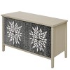Storage Cabinet,Sideboard Buffet Cabinet With 4 Doors And Adjustable Shelves,Wood Grain Color Frame Cabinet With Anti-Tipping Device-Cuddlewood - 4 of 4
