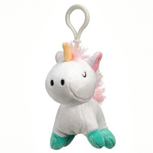 3.5" Plush Backpack Keychain Unicorn - 1 of 3