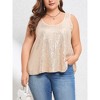 MISSKY Womens Plus Size Sequin Tank Tops Scoop Neck Sleeveless T-shirts Tops Sexy Sparkle Shimmer Tunic Tops - 4 of 4