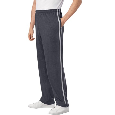 Athletic Stripe Pants for Tall Men in Black And Black