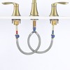 ChicFurnit Bathroom Sink Faucet 2 Handle Widespread with 360 Swivel Spout for Bathroom, Gold, 13.78"*11.42"*3.94" - 4 of 4