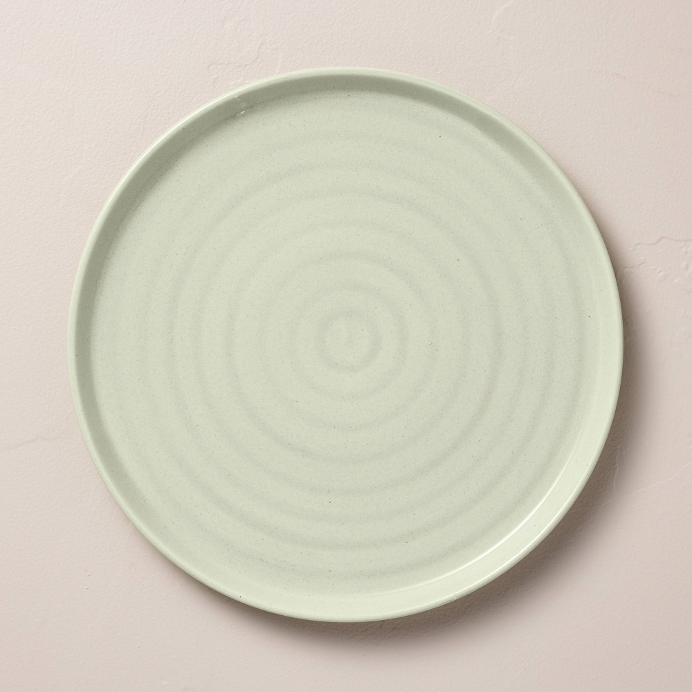 Photos - Plate 10" Flared Brim Stoneware Dinner  Serene Green - Hearth & Hand™ with Magnolia