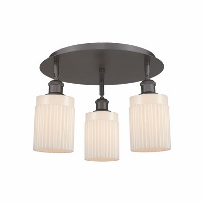 Hadley - 3 Light Flush Mount In Art Deco Style-9.5 Inches Tall and 16.25 Inches Wide