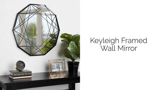 25&#34; x 25&#34; Keyleigh Metal Accent Wall Mirror Gold - Kate and Laurel, 2 of 6, play video