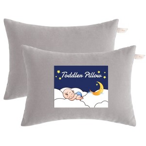 Down Alternative Toddler Pillows, Machine Washable Soft Travel Small Pillows - NTBAY - 1 of 4
