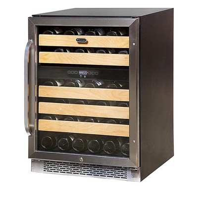 Whynter 46 Bottle Built-in Stainless Steel Dual Zone Compressor Wine Refrigerator