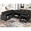 Belffin Chenille L-Shaped 6-Seater Modular Sectional - Convertible Sofa with Hidden Storage & Tool-Free Assembly - 3 of 4