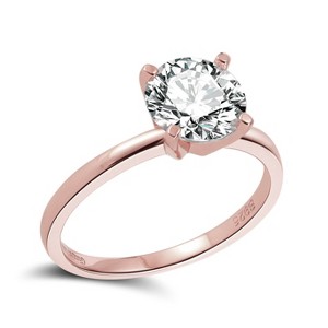 Amore Engagement Ring Women 1, 2 or 3Ct Topaz Sterling Ginger Lyne Collection - 1 of 4