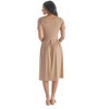 24seven Comfort Apparel Midi Dress with Short Sleeves and Pocket Detail - 3 of 4
