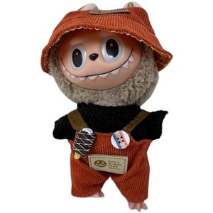 Doll Clothes Superstore Rust Corduroy Overall Outfit Set for 17.5 cm Labubu Dolls - 1 of 4