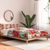 Ninola Design Poinsettia holiday flowers Comforter + Pillow Sham(s) - Deny Designs - 2 of 3