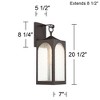 Possini Euro Design Tyne Modern Outdoor Wall Light Fixtures Set of 2 Bronze Metal 20 1/2" Seedy Glass for Post Exterior Barn Deck House - image 4 of 4