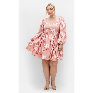 Women's Plus Size Cordelia Print Dress - vintage rose | CITY CHIC - 1 of 4