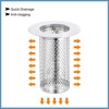 Unique Bargains Stainless Steel Bathroom Kitchen Hair Floor Drain Strainer - 3 of 3
