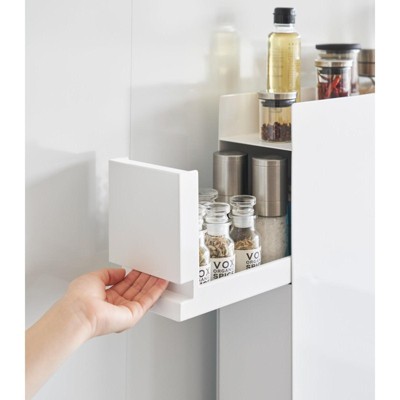 Black Steel Two-Tier Magnetic Countertop Spice Rack