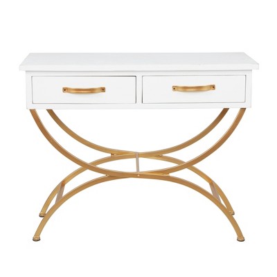 Set Of 2 Traditional Wood Console Tables With Mirror White - Olivia & May :  Target