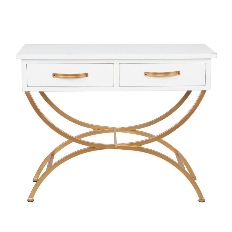 Contemporary Pine Console Table White - Olivia &#38; May, 1 of 20